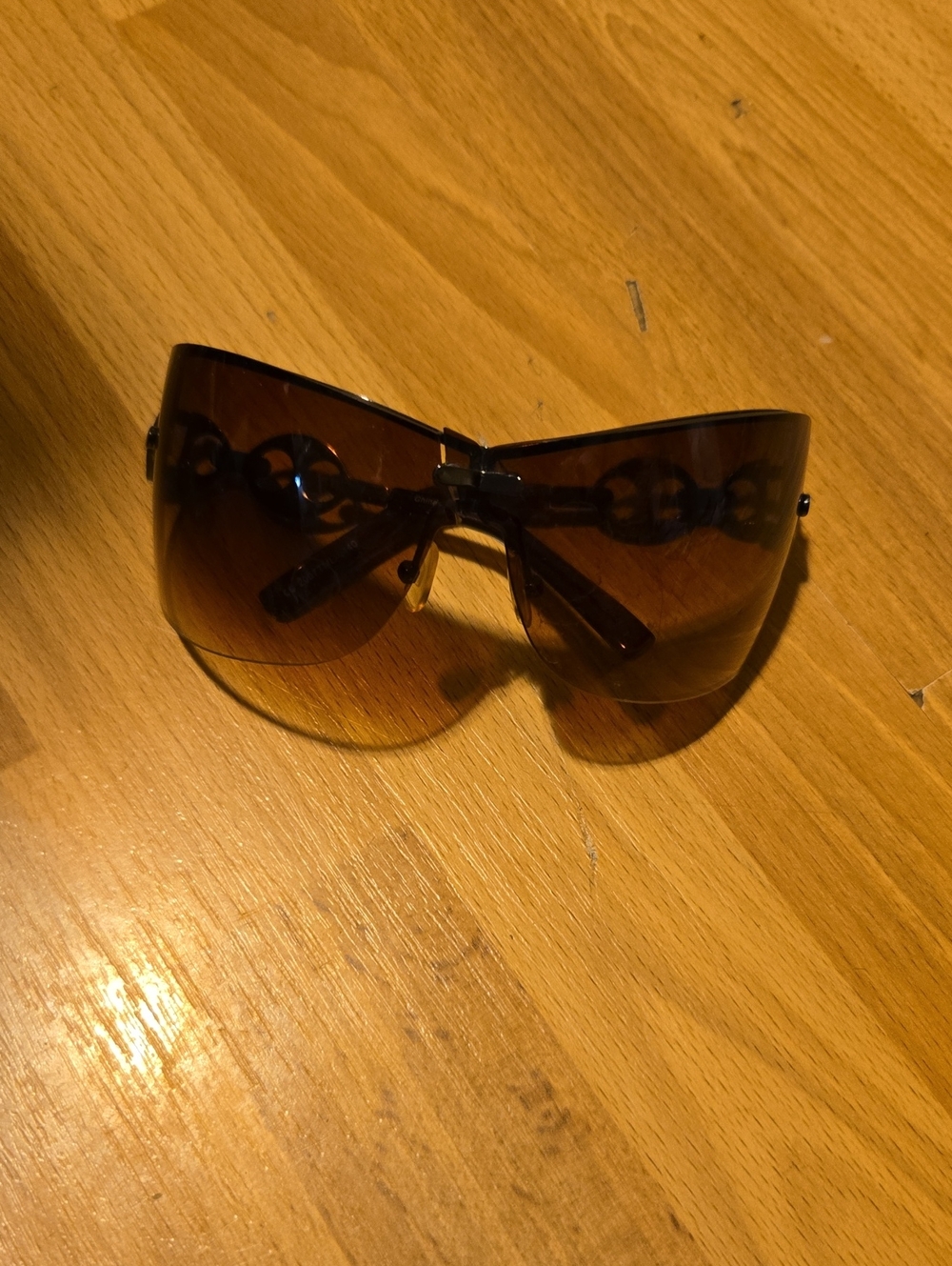 Women's Brown Gradient Shield Sunglasses